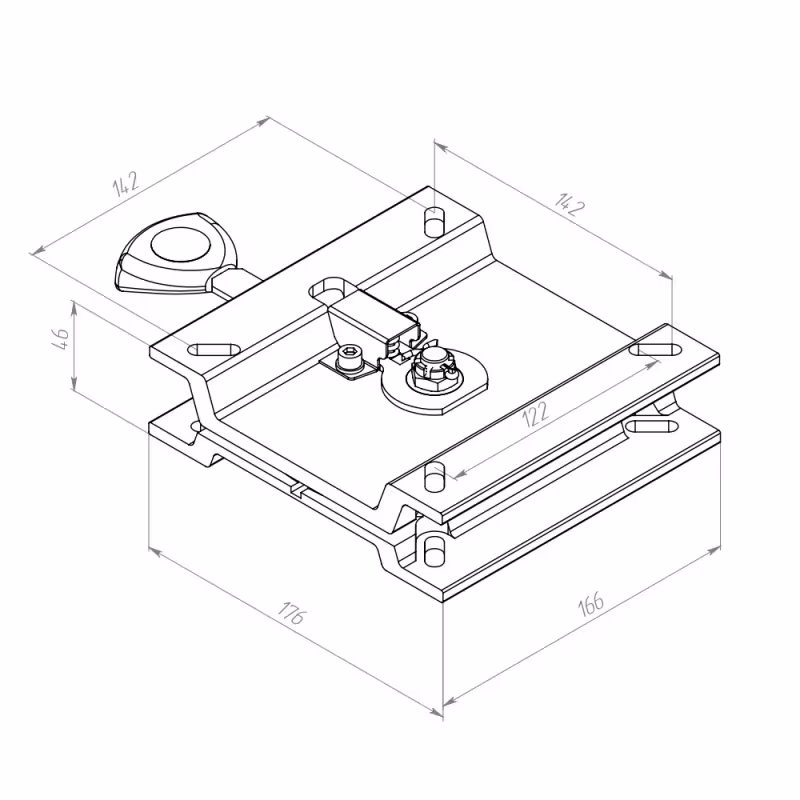 Поворотный механизм под кресло Praktik.Pro 450.741.600.000, 2 шт