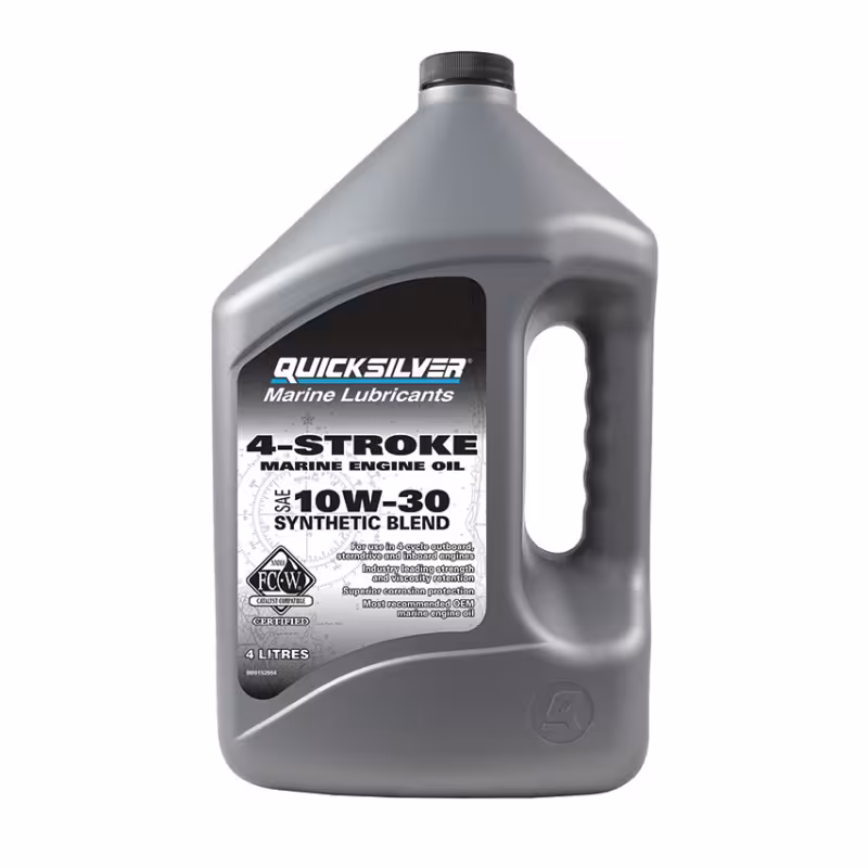 Масло моторное полусинтетическое для 4Т лодочных моторов Quicksilver 8M0152564 10W-30, 4 л