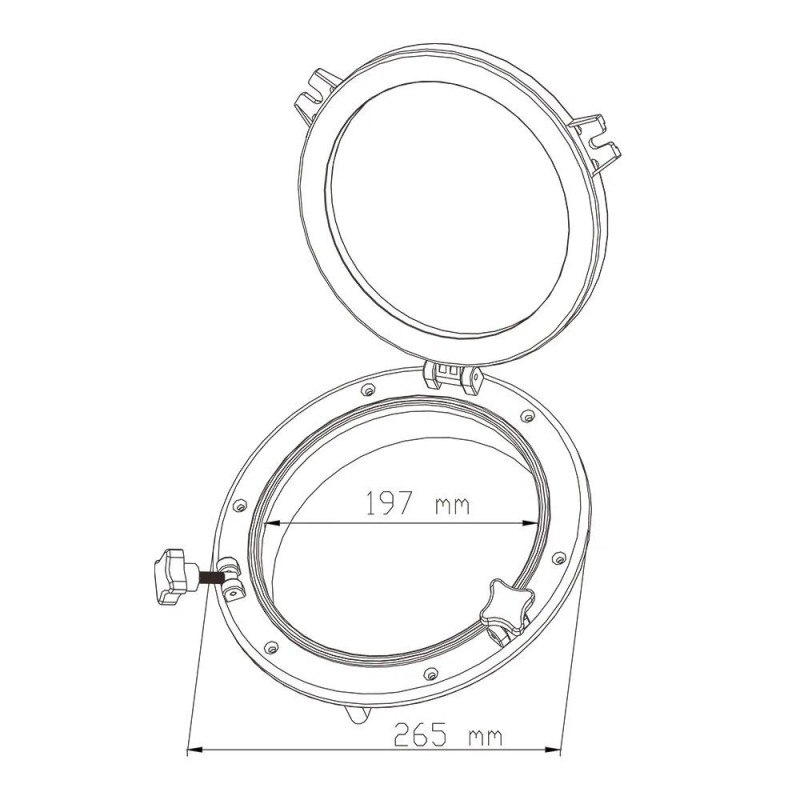 Иллюминатор SeaFlo SFPP1-02, 265 мм