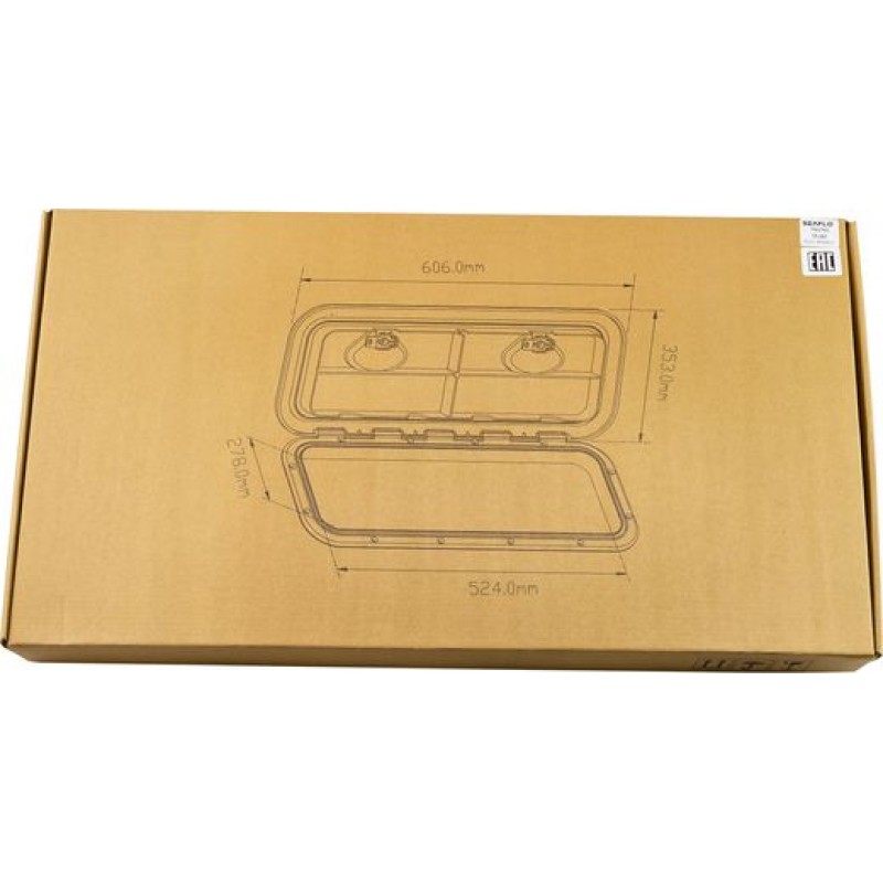 Люк палубный SeaFlo SFRE1-353-606-01, 353x606 мм