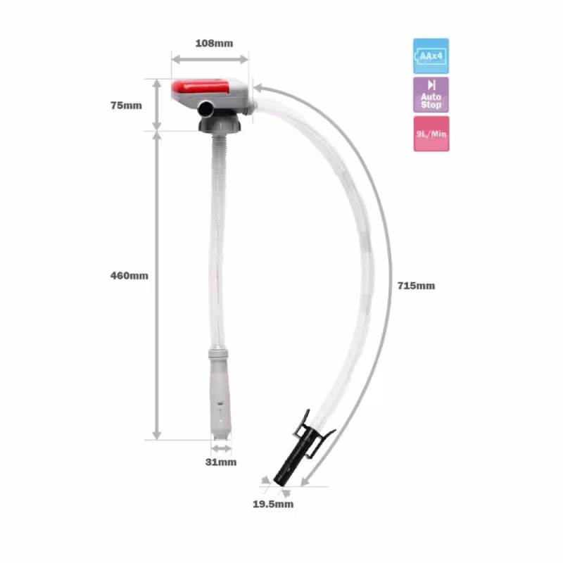 Насос электрический для перекачки топлива Dukshin SK-101A, 9л/мин