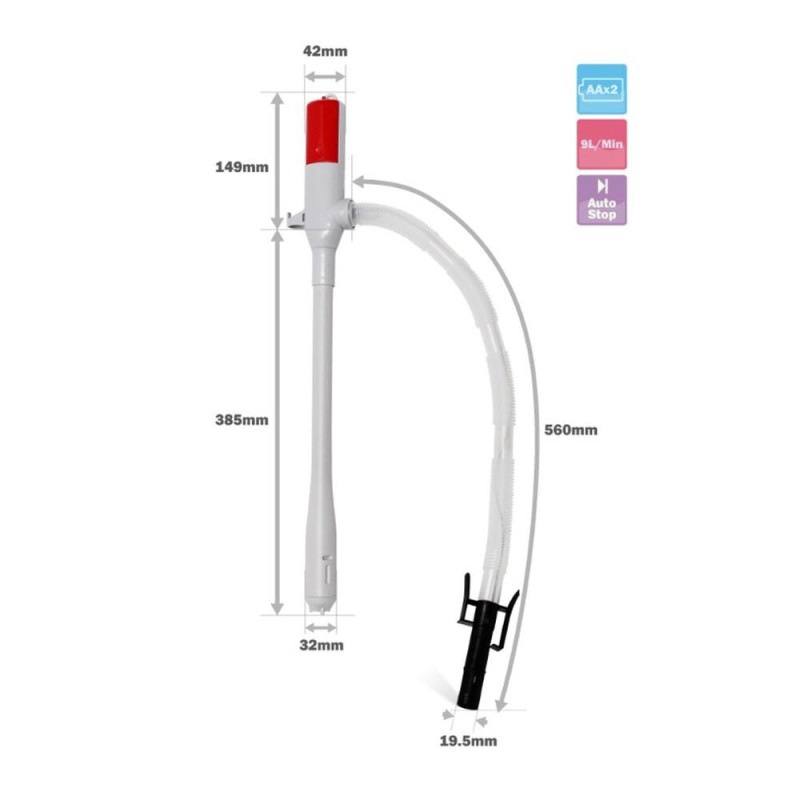 Насос электрический для перекачки топлива  Dukshin SK-03-1, 9 л/мин