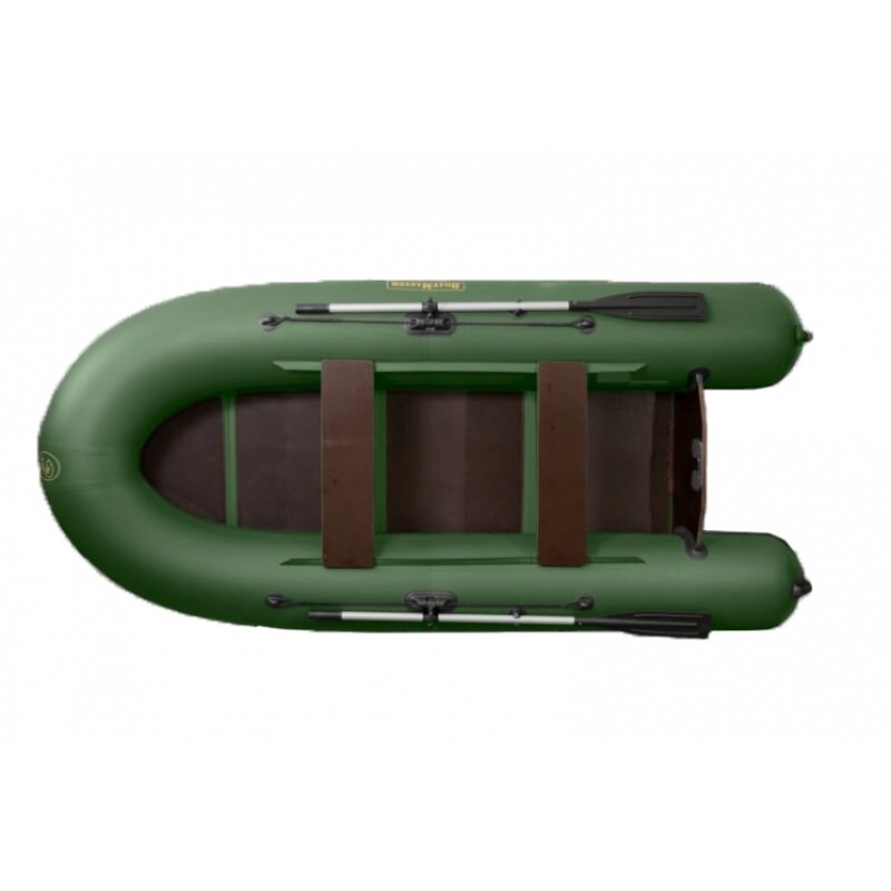 Лодка надувная ПВХ Flinc BoatMaster 310K, пайол фанерный, оливковый