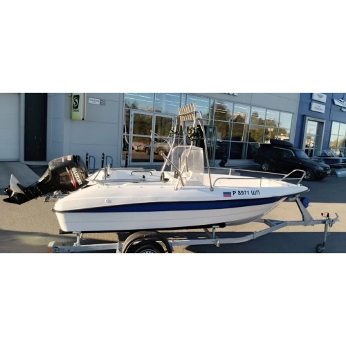 Лодка пластиковая Бокар в комплекте с лодочным мотором Suzuki DF 60 (2015 г.в.)