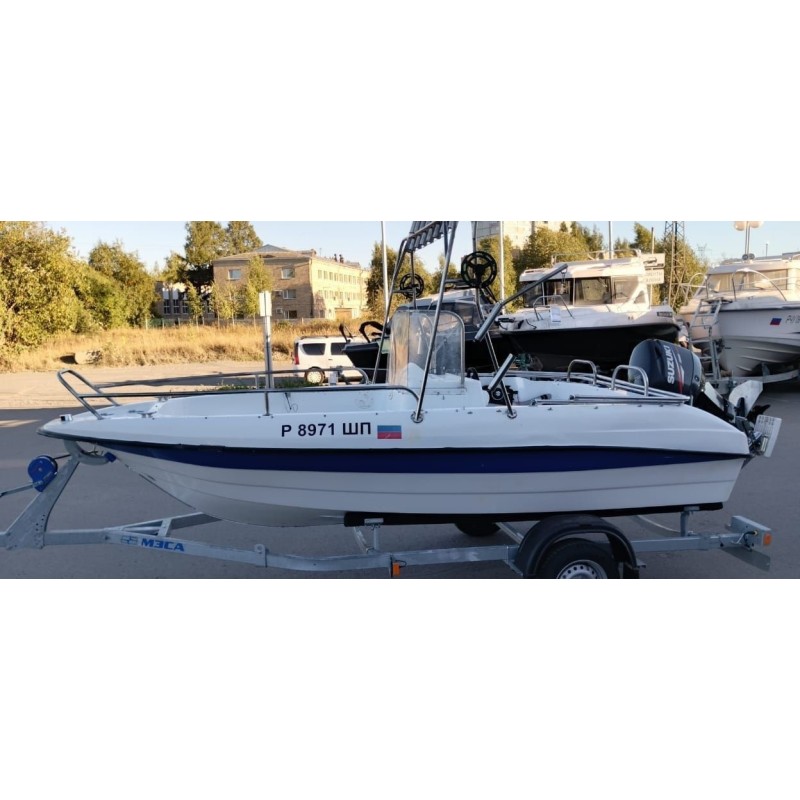 Лодка пластиковая Бокар в комплекте с лодочным мотором Suzuki DF 60 (2015 г.в.)