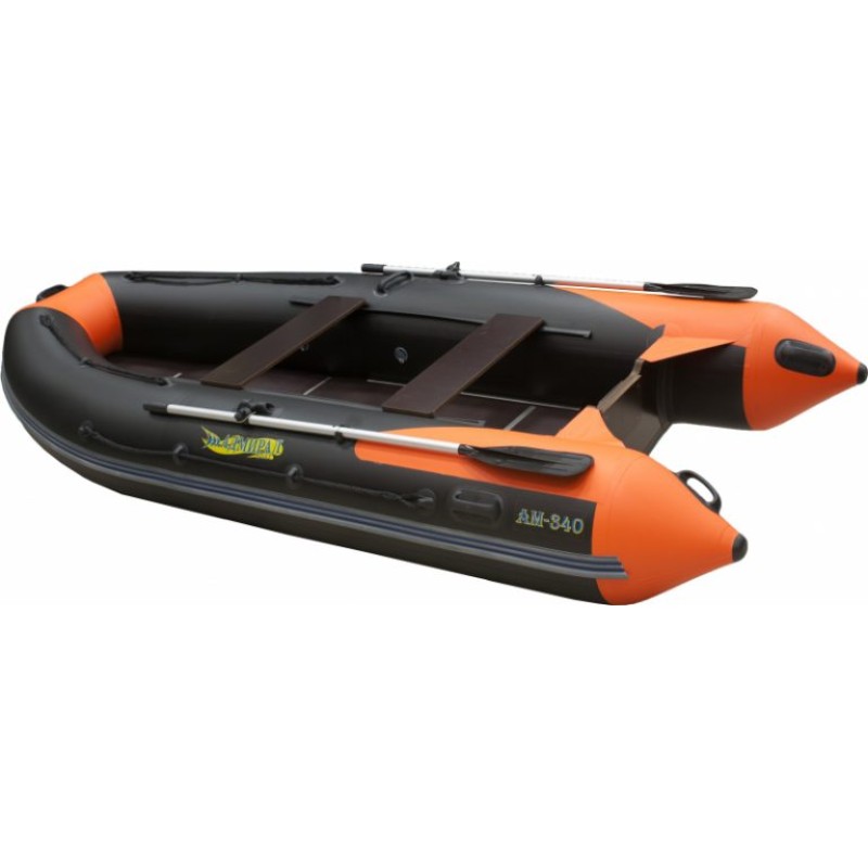 Лодка надувная ПВХ Адмирал 340 Sport Lite, пайол фанерный, камыш/черный