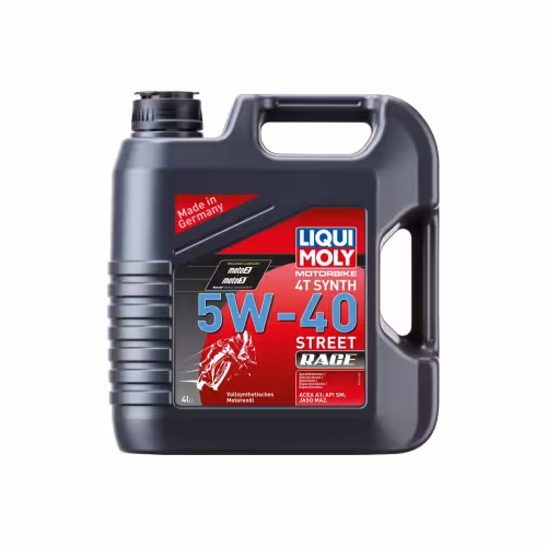 Масло моторное синтетическое для 4Т двигателей Liqui Moly Motobike 4T Synth Street Race 5W40, 4 л