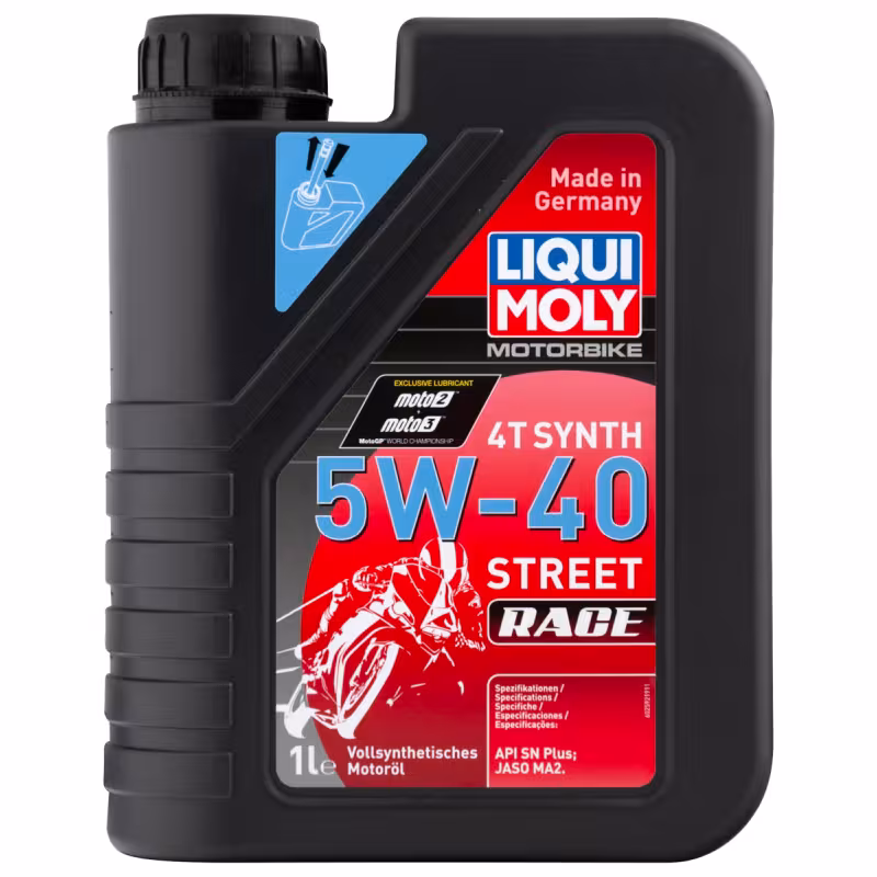 Масло моторное синтетическое для 4Т двигателей Liqui Moly Motobike 4T Synth Street Race 5W40, 1 л