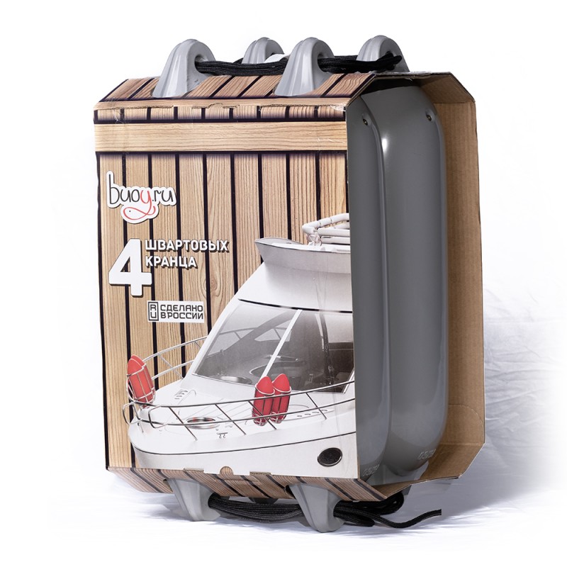 Кранец швартовый Сила Buoy Classic MF156010P, 150x600 мм, серый (4 шт.)