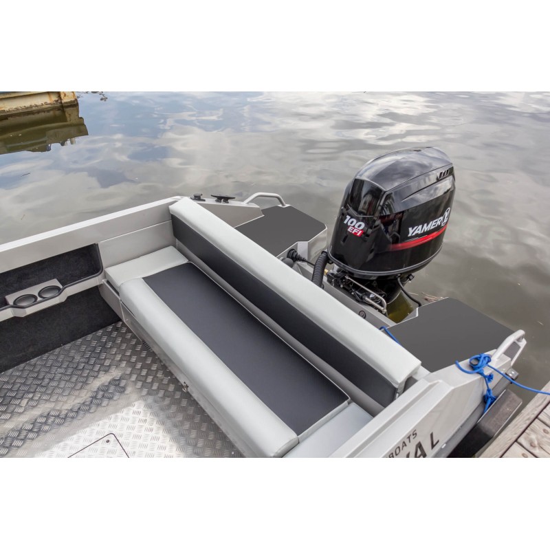 Лодка алюминиевая VBoats Yava L Bowrider высота транца 635 мм (51B 05 D525)