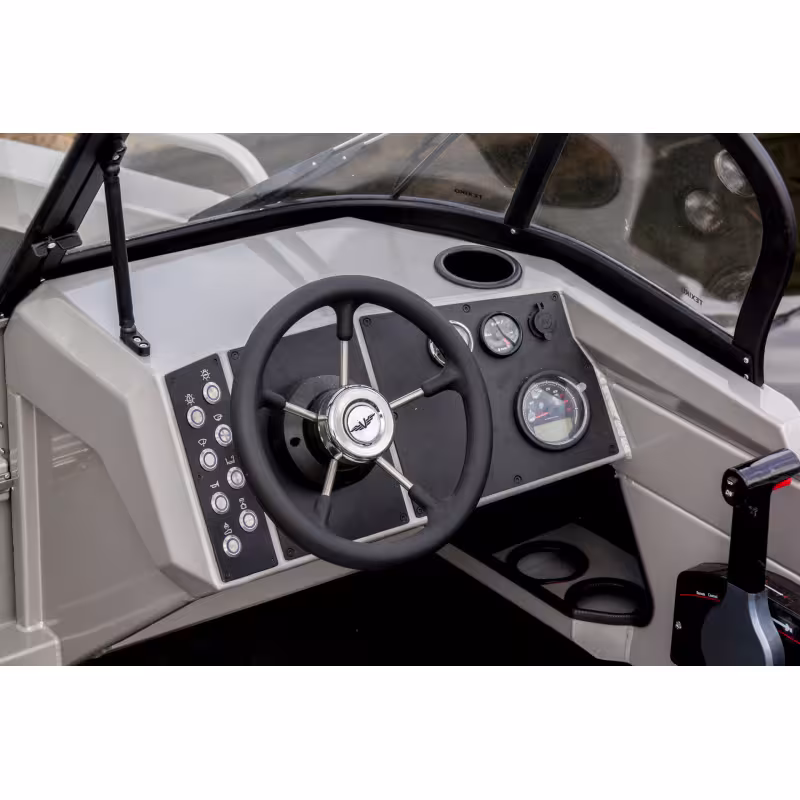 Лодка алюминиевая VBoats Yava L Bowrider высота транца 635 мм (51B 05 D525)