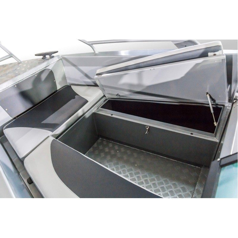 Лодка алюминиевая VBoats Yava L Bowrider высота транца 635 мм (51B 05 D525)