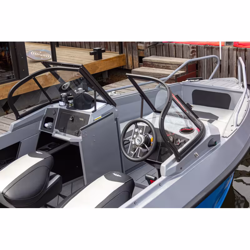 Лодка алюминиевая VBoats Yava L Bowrider высота транца 635 мм (51B 05 D525)