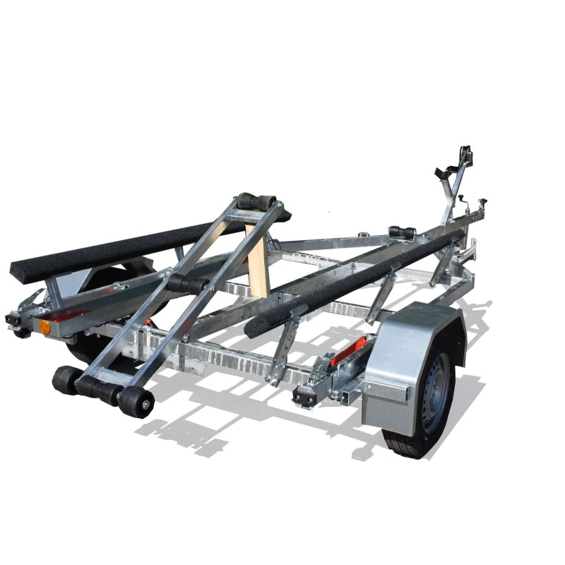 Прицеп лодочный одноосный Вектор ЛАВ 81014А, ложементы, ролики