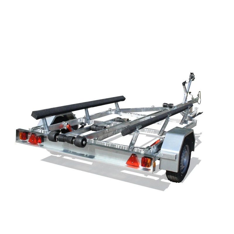 Прицеп лодочный одноосный Вектор ЛАВ 81014А, ложементы, ролики