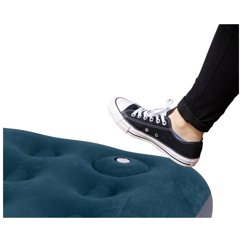 Матрас надувной Avenli Double со встроенным ножным насосом, 191x137x22 см, синий