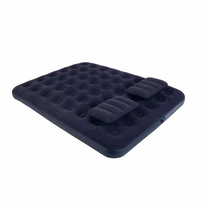 Матрас надувной Avenli Queen-size с подушками и насосом, 203x152x22 см, синий