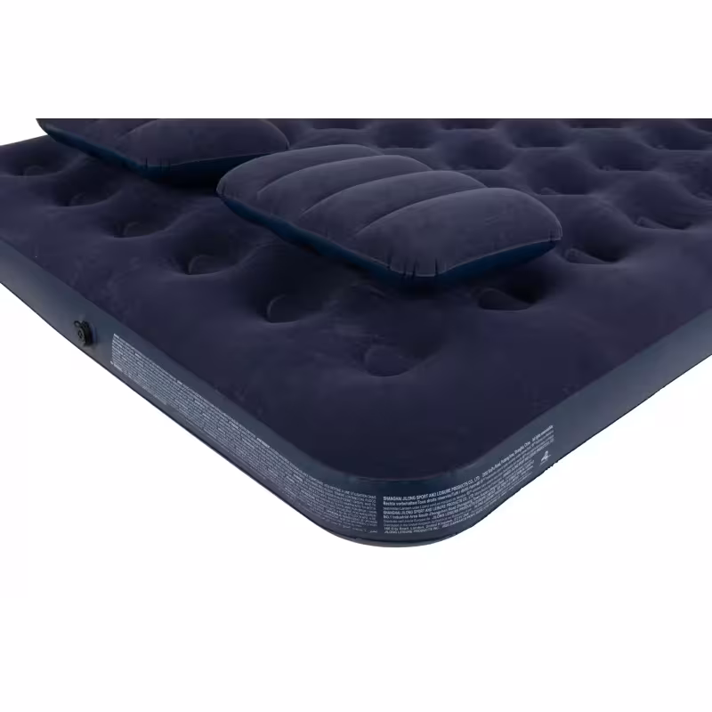 Матрас надувной Avenli Queen-size с подушками и насосом, 203x152x22 см, синий