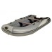 Лодка надувная ПВХ Адмирал 330, пайол фанерный, серый/черный