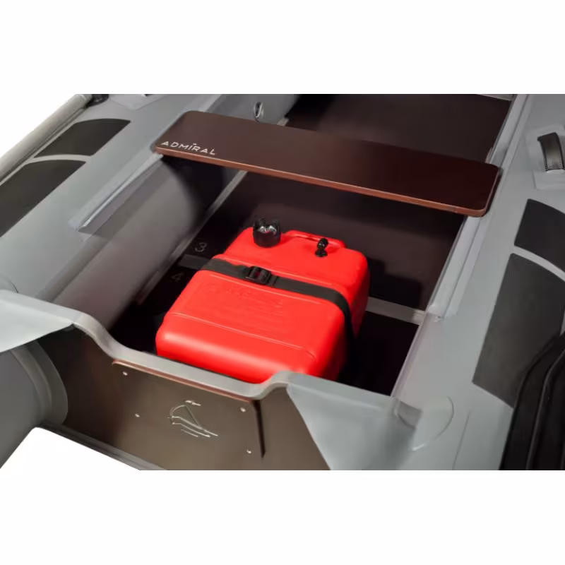 Лодка надувная ПВХ Адмирал 330, пайол фанерный, серый/черный