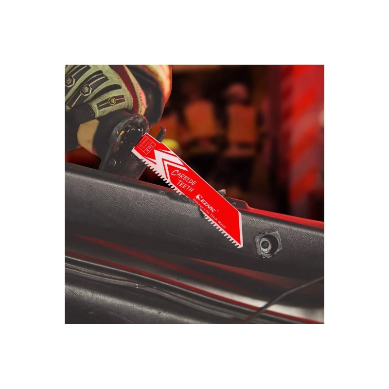 Пилки для сабельной пилы по металлу Ezarc 8021C06, 8TPI, 150 мм, 3 шт