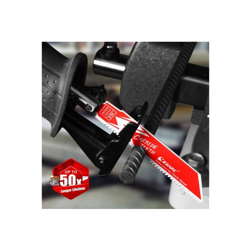 Пилки для сабельной пилы по металлу Ezarc 8021C06, 8TPI, 150 мм, 3 шт