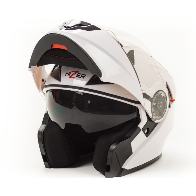 Мотошлем Hizer 627, белый, размер L