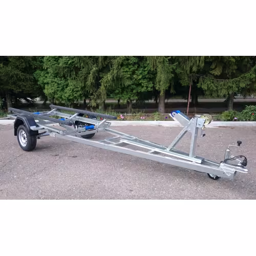 Прицеп лодочный одноосный ССТ 7132-15, ложементы, опорное колесо