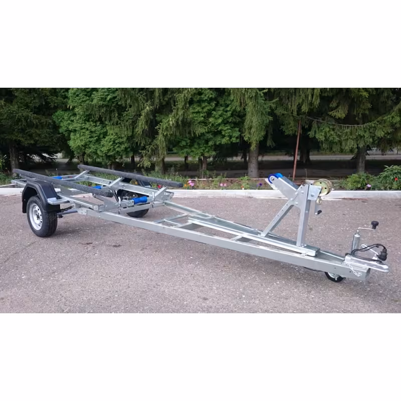 Прицеп лодочный одноосный ССТ 7132-15, ложементы, опорное колесо