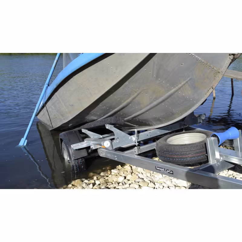 Прицеп лодочный одноосный ССТ 7132-15, ложементы, опорное колесо