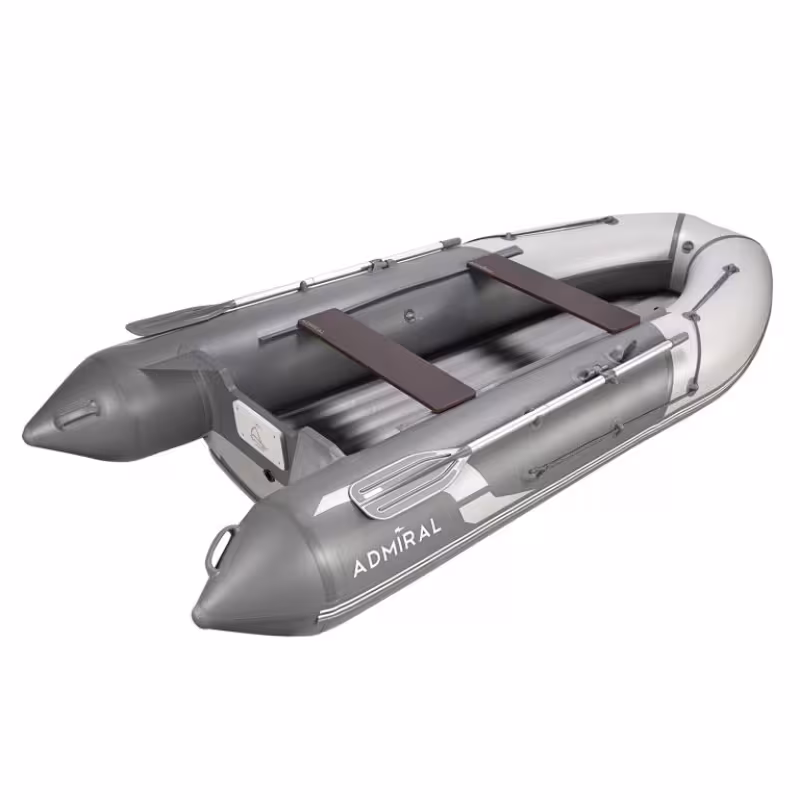 Лодка надувная ПВХ Адмирал 355S, НДНД, красный/серый