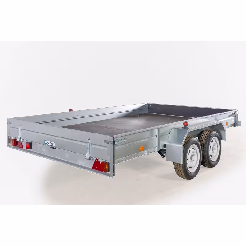 Прицеп бортовой двухосный Вектор ЛАВ 81013А, высокий борт, опорное колесо