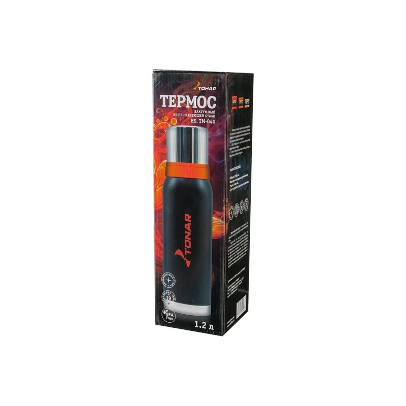 Термос Tonar HS.TM-040, черный, 1200 мл