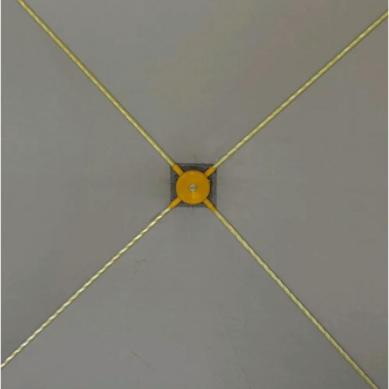 Палатка-куб для зимней рыбалки Premier Fishing Куб-3, 3-местная, 215x215x200 см, желтый/серый