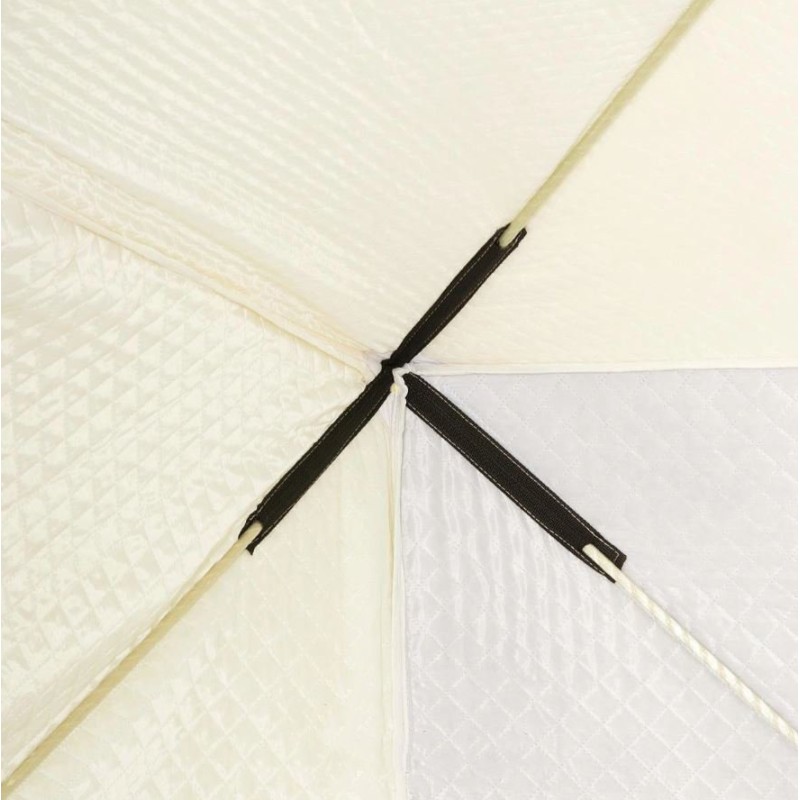 Палатка-куб утепленная для зимней рыбалки Premier Fishing Лонг-2, 2-местная, 210x180x175 см, желтый/серый