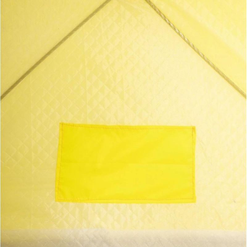 Палатка-куб утепленная для зимней рыбалки Premier Fishing Лонг-2, 2-местная, 210x180x175 см, желтый/серый