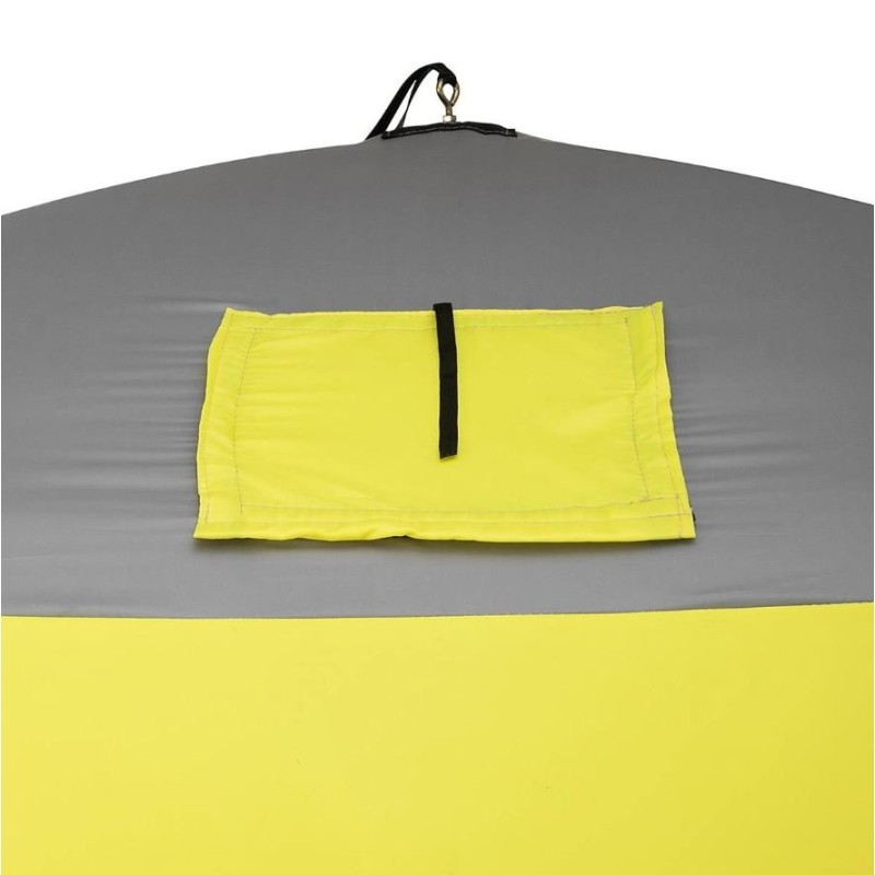 Палатка-куб утепленная для зимней рыбалки Premier Fishing Лонг-2, 2-местная, 210x180x175 см, желтый/серый