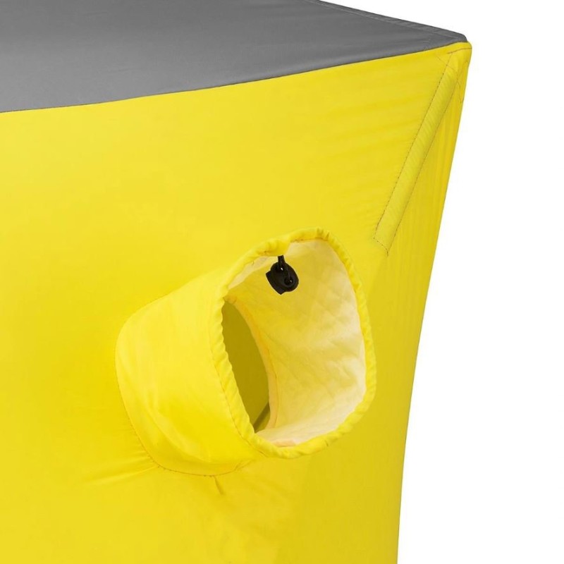 Палатка-куб утепленная для зимней рыбалки Premier Fishing Лонг-2, 2-местная, 210x180x175 см, желтый/серый