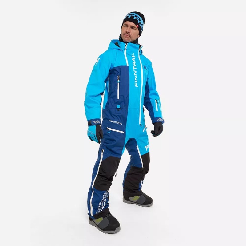 Комбинезон мужской Finntrail Backcountry 3903 Blue, мембрана Toray, голубой, размер 50-52 (L), 175-185 см