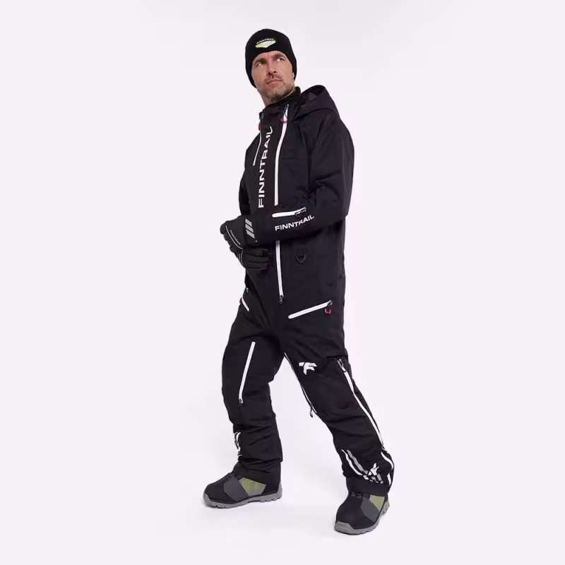 Комбинезон мужской Finntrail Backcountry 3903 Graphite, мембрана Toray, черный, размер 50-52 (L), 175-185 см