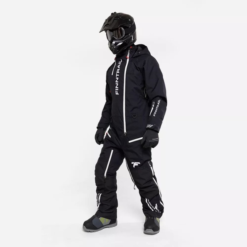 Комбинезон мужской Finntrail Backcountry 3903 Graphite, мембрана Toray, черный, размер 44-46 (S), 165-175 см