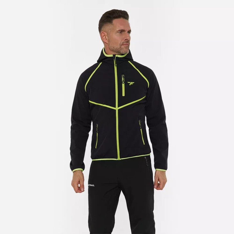 Куртка мужская Finntrail Nitro 1325 Graphite, ткань Софтшелл, черный, размер 48-50 (M), 170-180 см