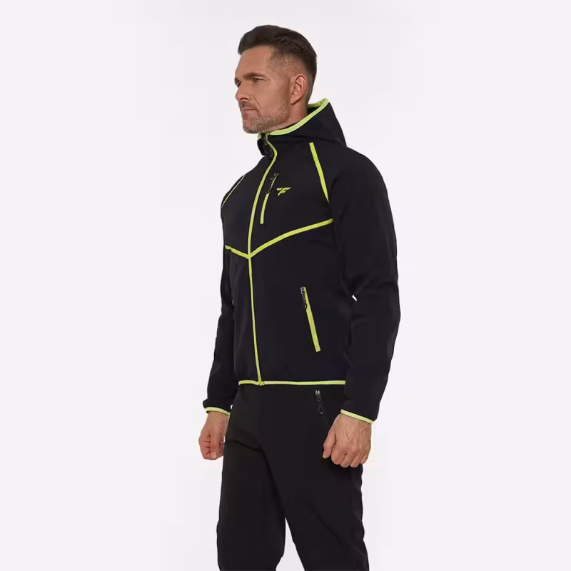 Куртка мужская Finntrail Nitro 1325 Graphite, ткань Софтшелл, черный, размер 54-56 (XL), 180-190 см