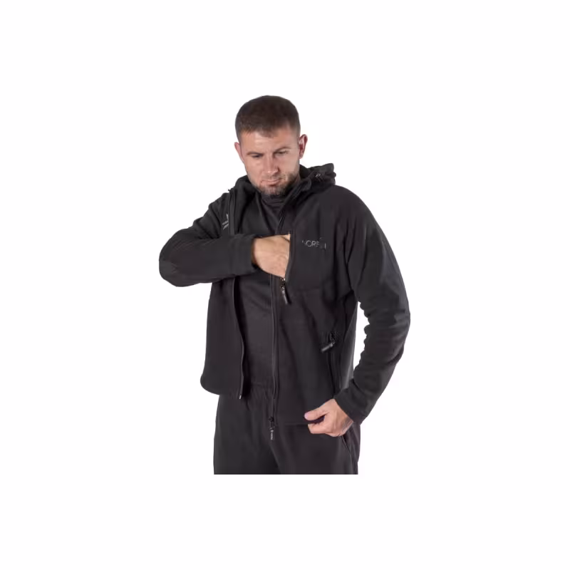 Костюм мужской Norfin Alpha BL, ткань Флис, черный, размер 48-50 (M), 172-178 см