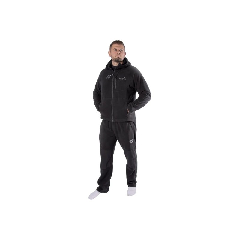 Костюм мужской Norfin Alpha BL, ткань Флис, черный, размер 56-58 (XL), 180-186 см