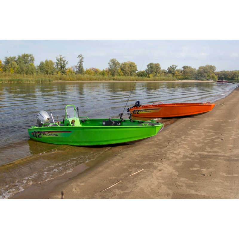 Лодка алюминиевая VBoats 42 Scout в комплекте с мотором Yamery 30FES, высота транца 385 мм