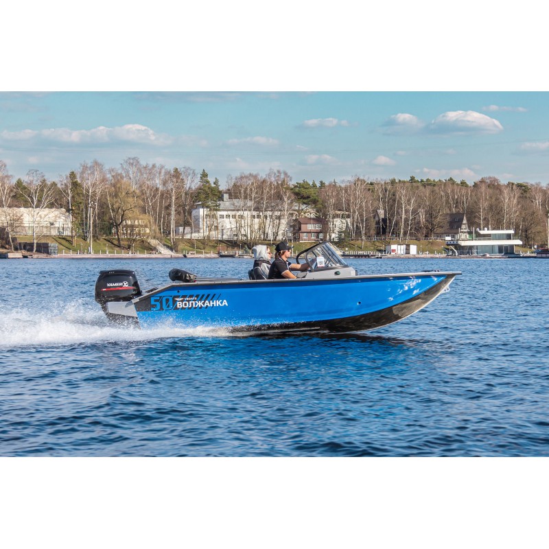 Лодка алюминиевая VBoats Волжанка 50 Fish в комплекте с мотором Yamery EF 60FUEL-T