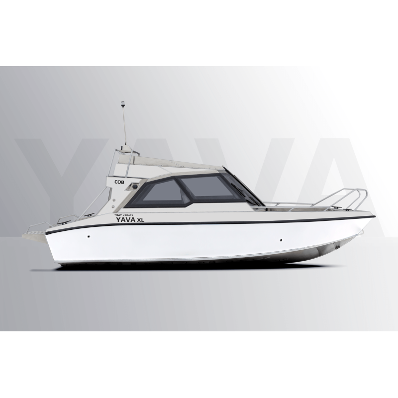 Лодка алюминиевая VBoats Yava XL COB в комплекте с мотором Hidea EF 115 для транца 635 мм