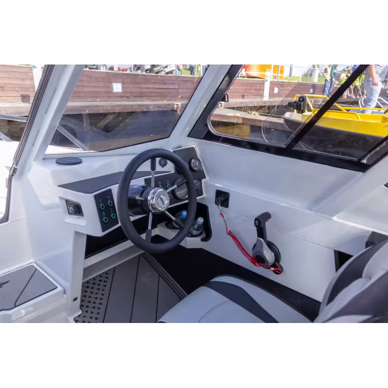 Лодка алюминиевая VBoats Yava XL COB в комплекте с мотором Hidea EF 115 для транца 635 мм