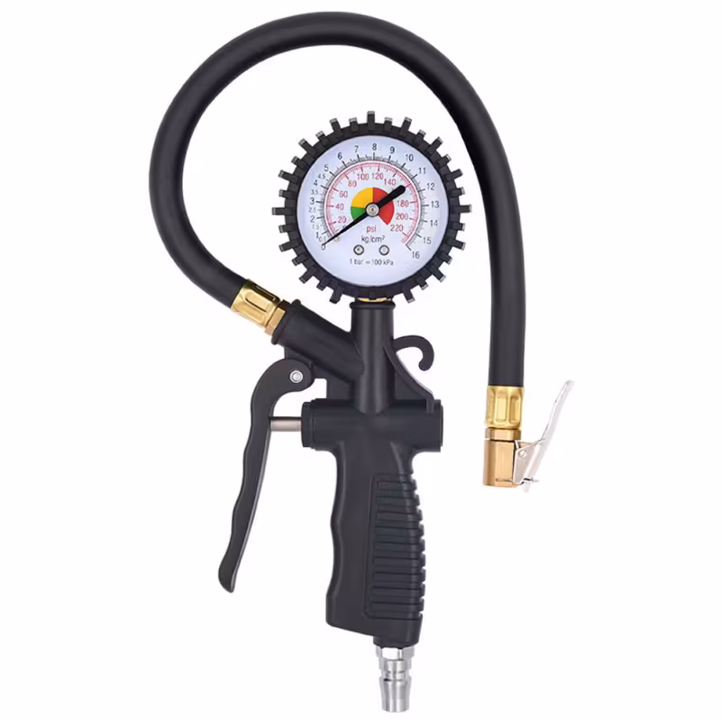 Пистолет пневматический для подкачки шин Техрим с манометром 64 мм